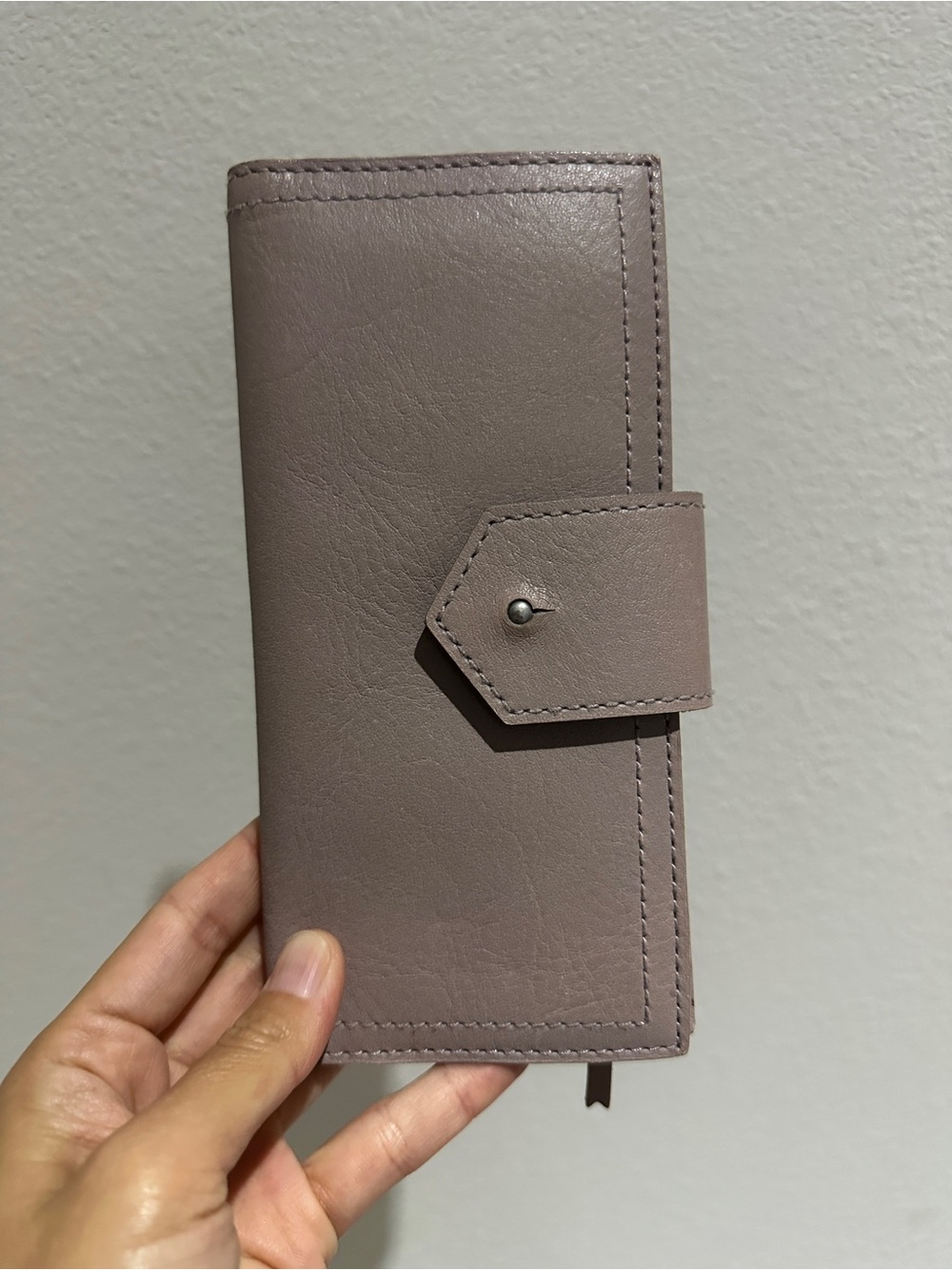 Madewell Mauve Leather Wallet Organizer